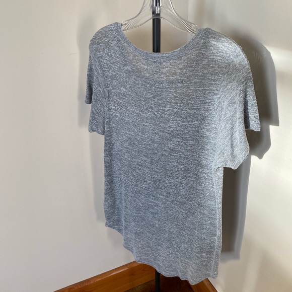 Market & Spruce Short-sleeve High-low Top Grey S - Picture 2 of 7